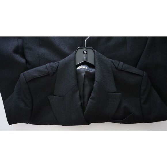 The Kooples FVES29025K Womens Sz 36 Black Wool-Blend Double Breasted Blazer - Picture 3 of 11